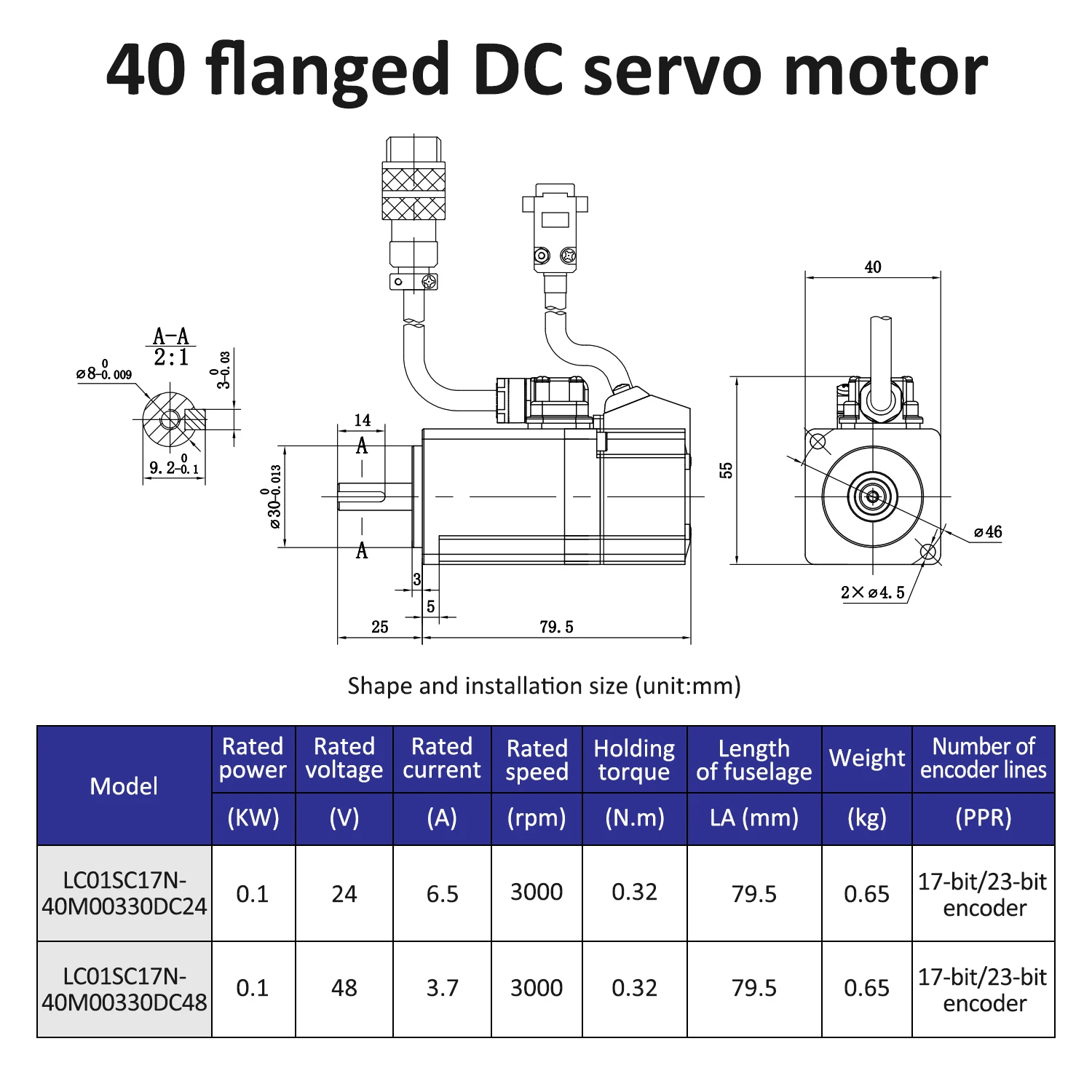 Sterownik silnika serwo DC EtherCAT 100W-1KW, sterowniki silników DC, enkoder 17-bitowy 23-bitowy, silniki serwo DC 48V do CNC i robotyki