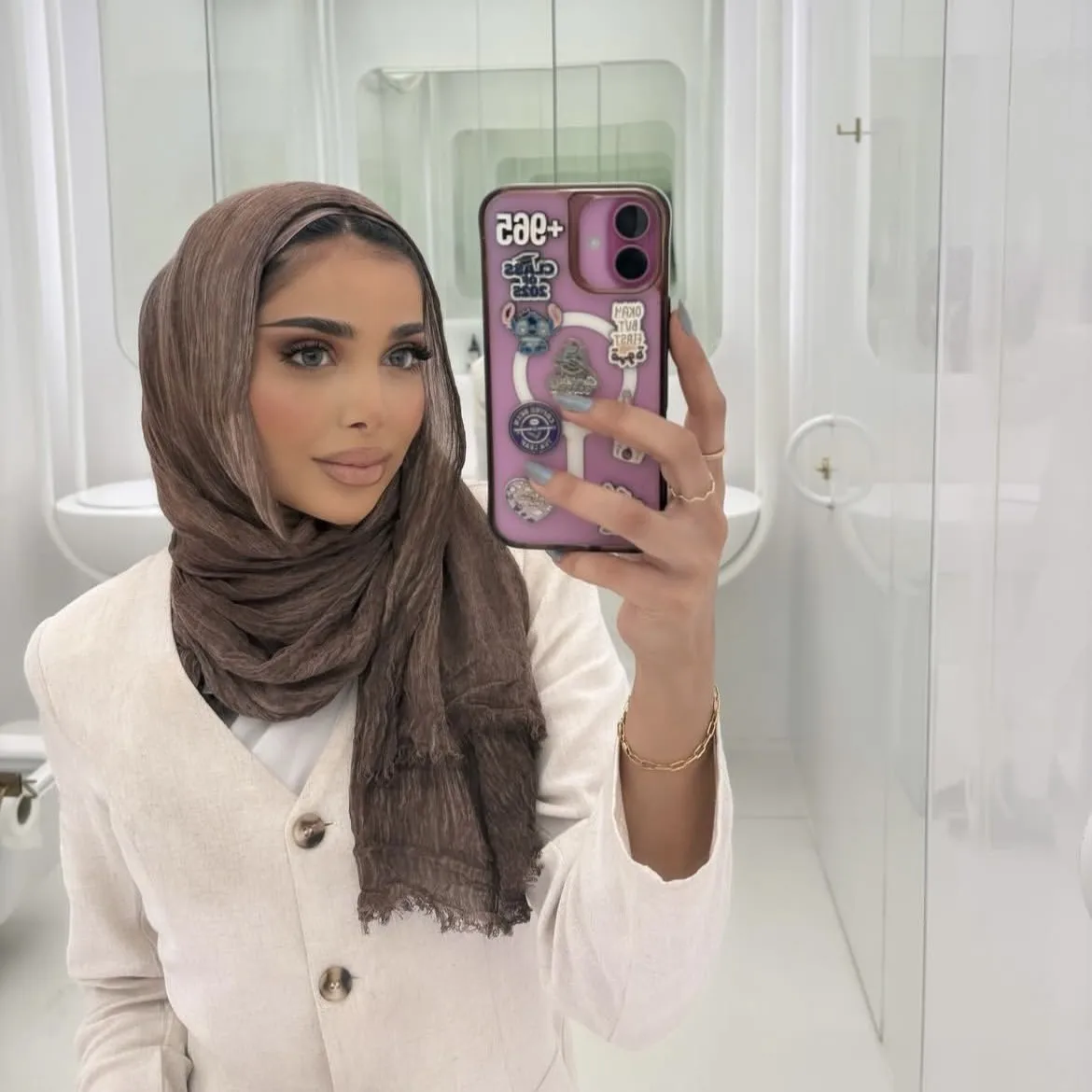 Khimar Elegante Plisado Mujer Musulmana