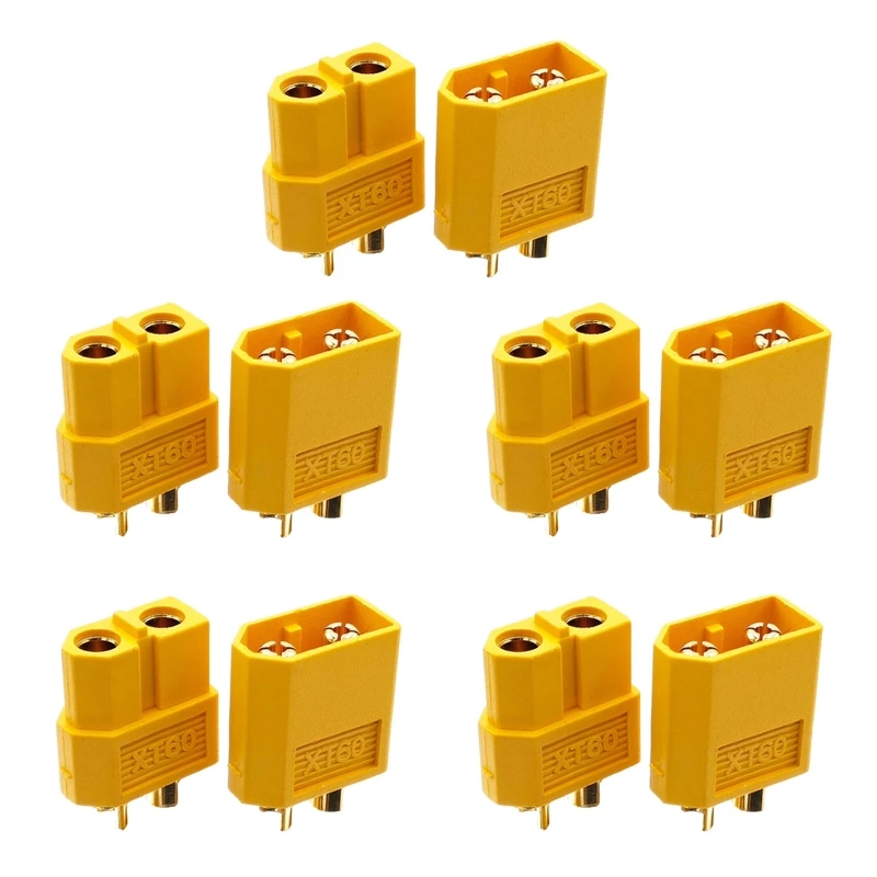 

652F 10PCS XT60 Connector Plug Male Female Bullet Drone Connectors Plug For FPV Racing Drone Battery Protective for Shell