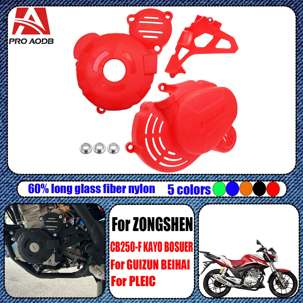 Motorcycle Clutch Guard Water Pump Cover Engine Ignition Protector For ZongShen CB250F A2 ENDURO250 ARS PTS A2 LUX PTS Universal