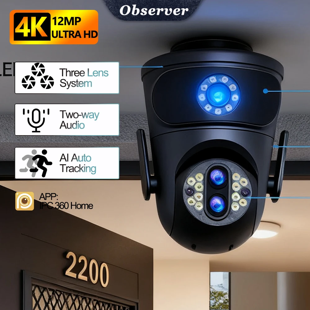 6K 12MP Home Wifi S…