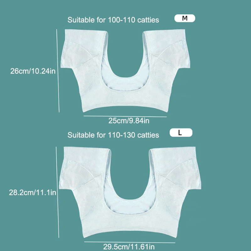 Vestiti che assorbono il sudore di alta qualità Maglia ultrasottile Gilet avvolgente per il torace ad asciugatura rapida A prova di sudore Ascelle Cuscinetti per il sudore T-shirt da donna