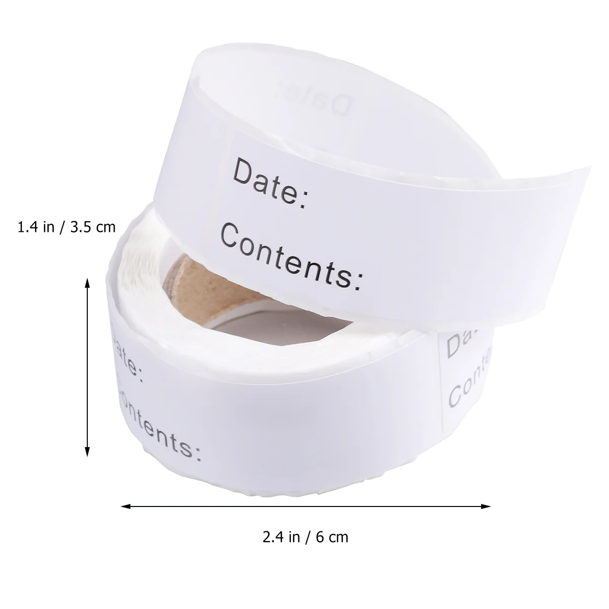 125 Pcs/Roll Storage Bins Food Label Stickers Blank Container Freezer Labels White