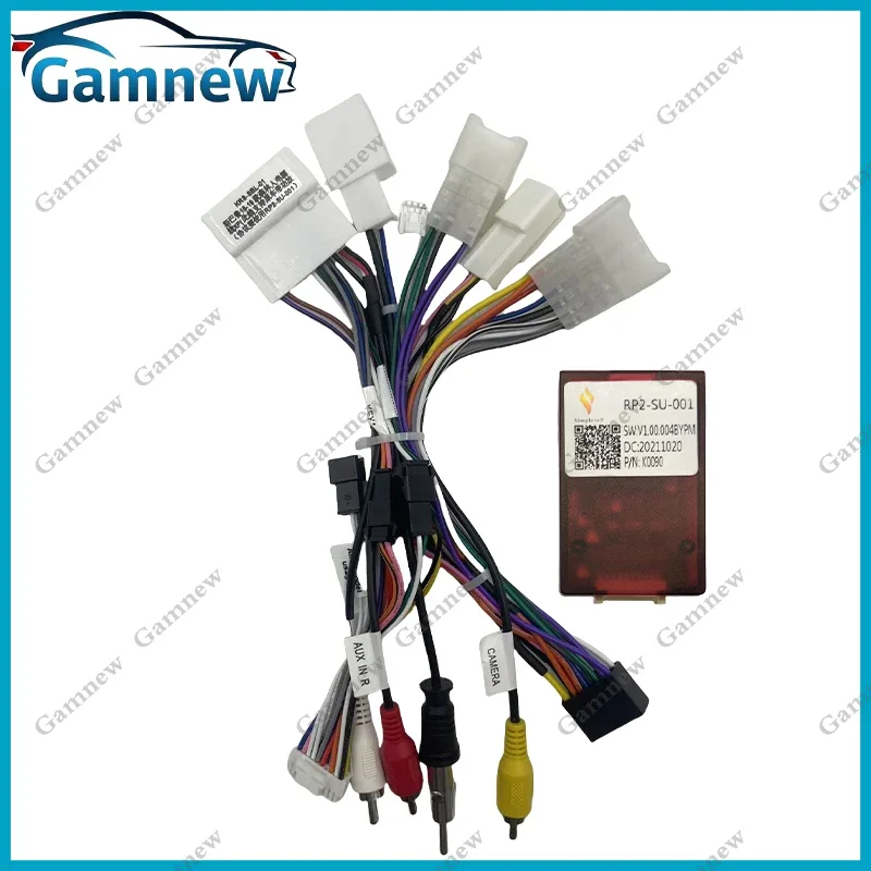 Car 16pin Wiring Harness Adapter Canbus Box Decoder Android Radio Power Cable For Subaru XV Impreza Forester 2017+