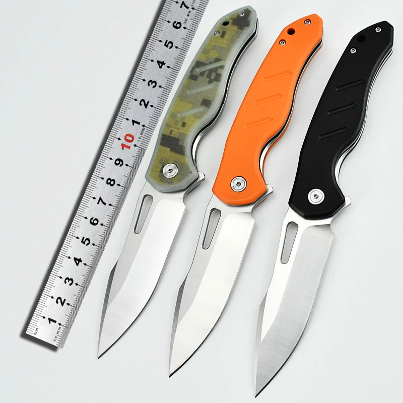 

New Folding Pocket Outdoor Camping Knife 8cr18 Blade G10 Handle Survival Tactical Hunting Utility Self-Defense Knives EDC Tools