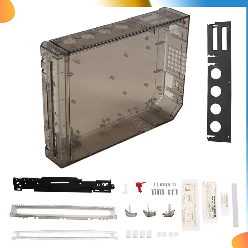 

B48A для Wii, полный чехол, корпус с кнопками для NS-Wii, прозрачный корпус, чехол для игровой консоли Wii