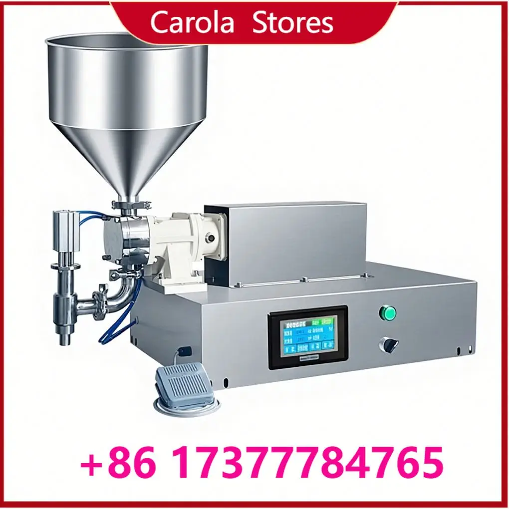 Semi-Automatic Desktop Gear Pump Filler, Viscous Liquid & Paste Filling Machine for Detergent Grease Cream Food and Solder Paste