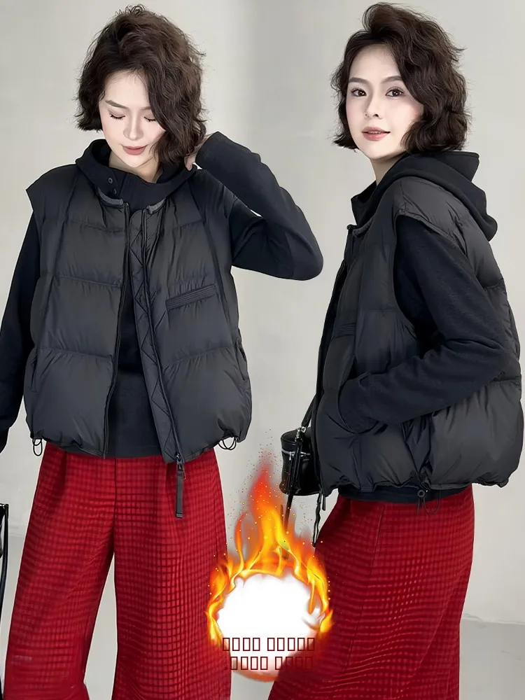 Faionable afslankende jas dames winter nieuw klein formaat Fce warme jas woon-werkverkeer slep ritssluiting ontwerp ronde ne