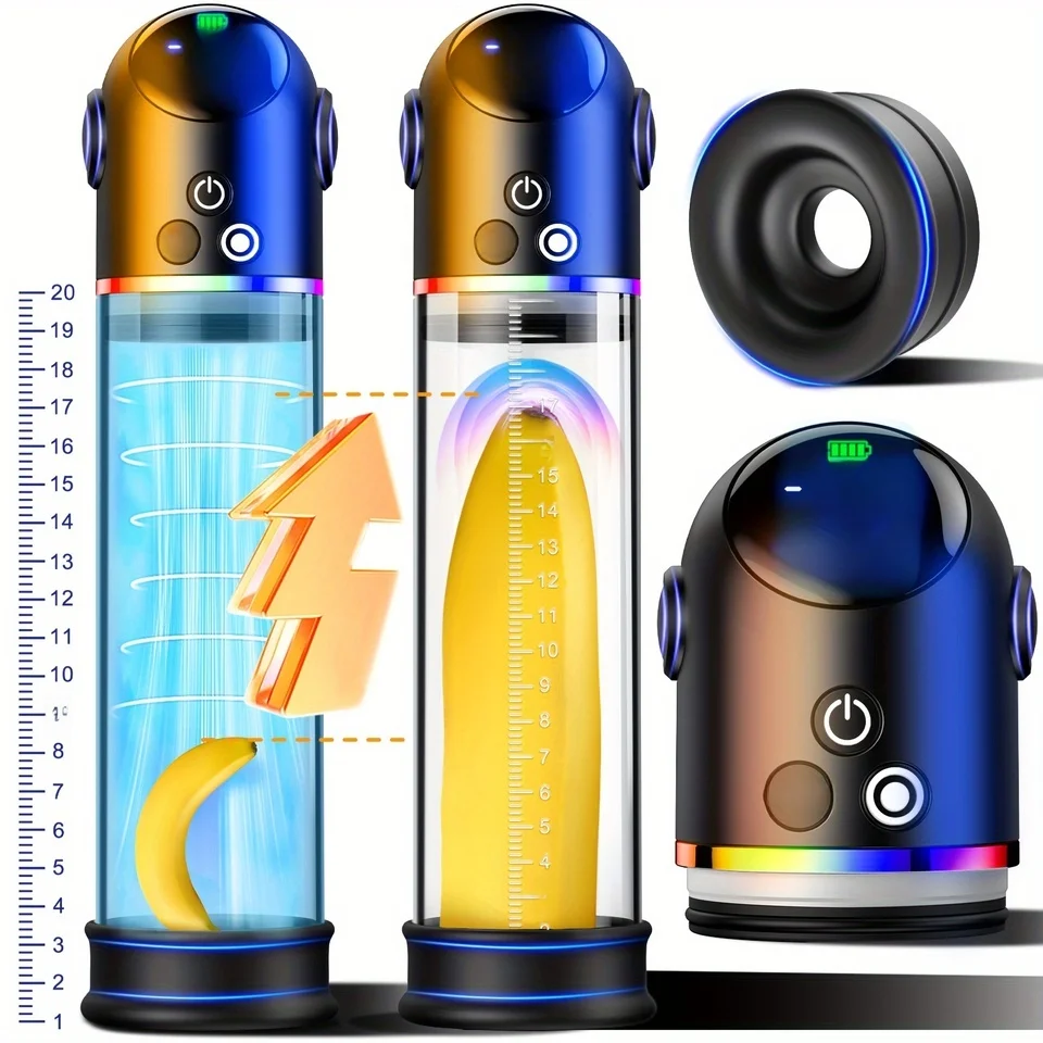 Male Vacuum Spa Negative Pressure Sucking Masturbator Cup Adjustable Speed Suction and Thrust Cup for Adults Machine