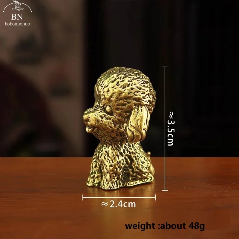 Cute Pet Dog Teddy Brass Figurines Labrador Poodle Shiba Inu Doberman Akita Dog Shar Pei Animal Desk Decoration Home Decor Gift