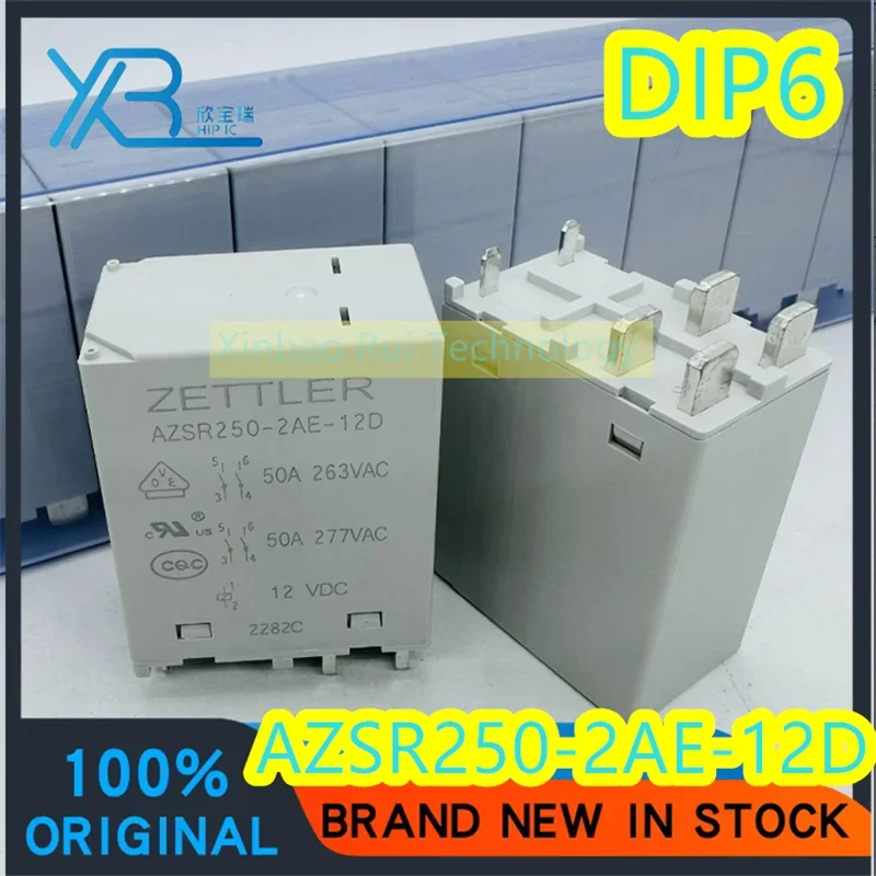 

(1/20pieces) AZSR250-2AE-12D New Energy 12VDC 12V Relay 50A Dual Normally Open 6-pin 100% Brand New Good Quality Original