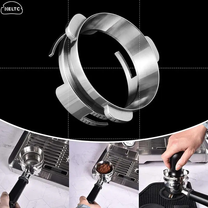 Espresso Dosing Funnel Rotatable Alloy Coffee Dosing Ring For Breville 8Series Portafilter Baskets Kitchen Tool Filter Accessory