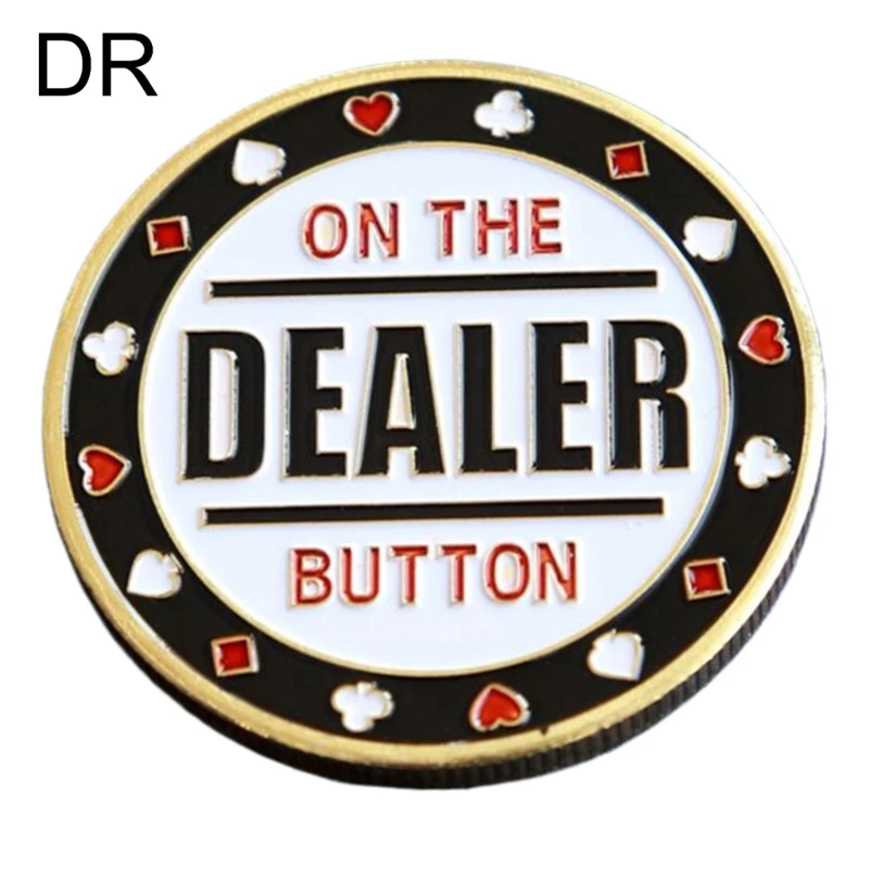 Элегантная кнопка для покера. Кнопки с шайбами ​​для дилеров монет. Кнопка для большого блайнда и маленького блайнда.
