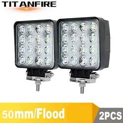 ZK30 DS 4x4 LED Spot/Flood Work light 9-30V Car 48W 6000LM 64W 8000LM Off Road Led light bar Vehicle SUV Car 12V 24V 6000K