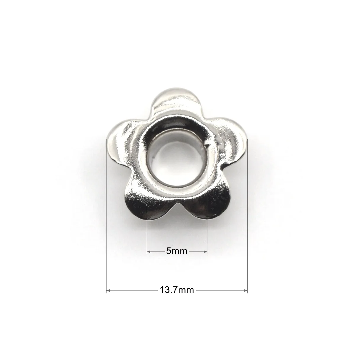 KALASO 100sets Silver Color 5mm Flower Shape Grommet Eyelet With Washer Fit Leather Craft Shoes Belt Cap DIY Accessories