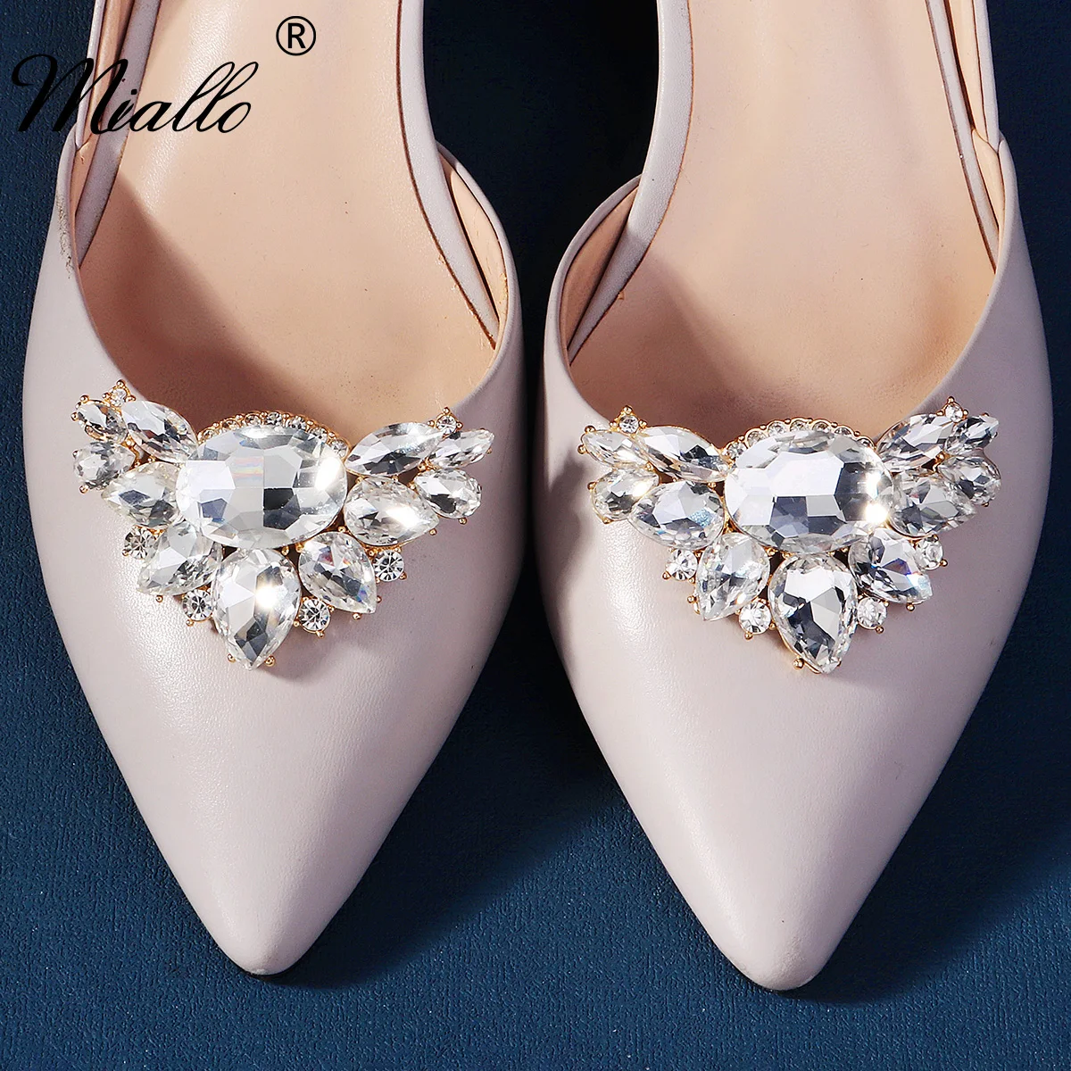 Miallo Love Angel Rhinestone Luxury Shoe Buckles Wedding Party High Heels Shoes Decoration Clip Gifts for Friends