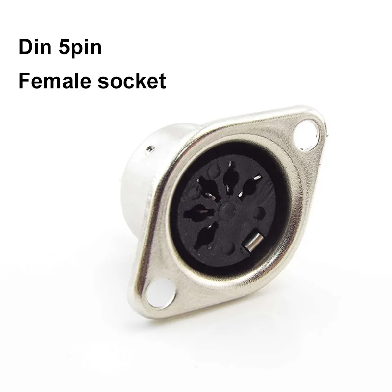 DIN Connector midi 5Pin core 5p male female Terminal Mount Panel socket cable connector Plug Plastic Handle Chassis Soldering