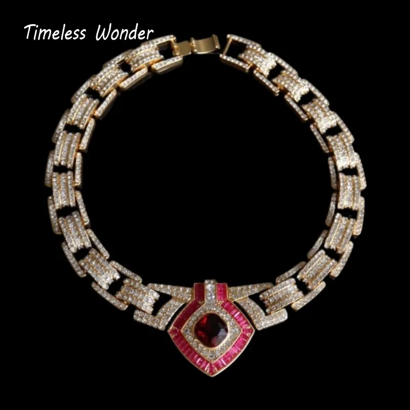 

Timeless Wonder Fancy Zircon Geo Pave Necklace Women Designer Jewelry Rare Top Trendy Neat Gift Sweet Vintage Classy 2614