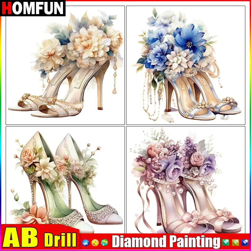 HOMFUN AB 5D DIY Full Diamond Embroidery 