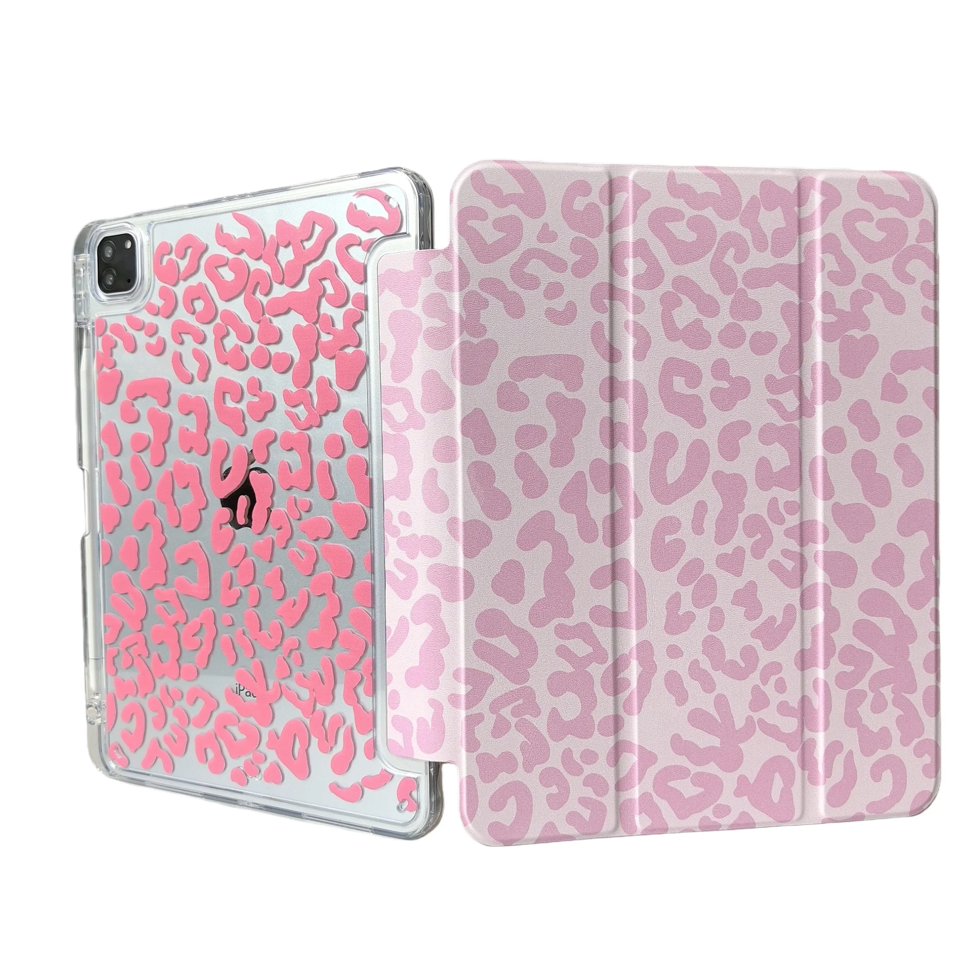 

Leopard Print Pen Slot Tablet Case For iPad Mini 6 7 Pro 2025 2024 2022 2021 2020 2019 2018 2017 11 10th Air 2 3 4 5 6 7 Cover