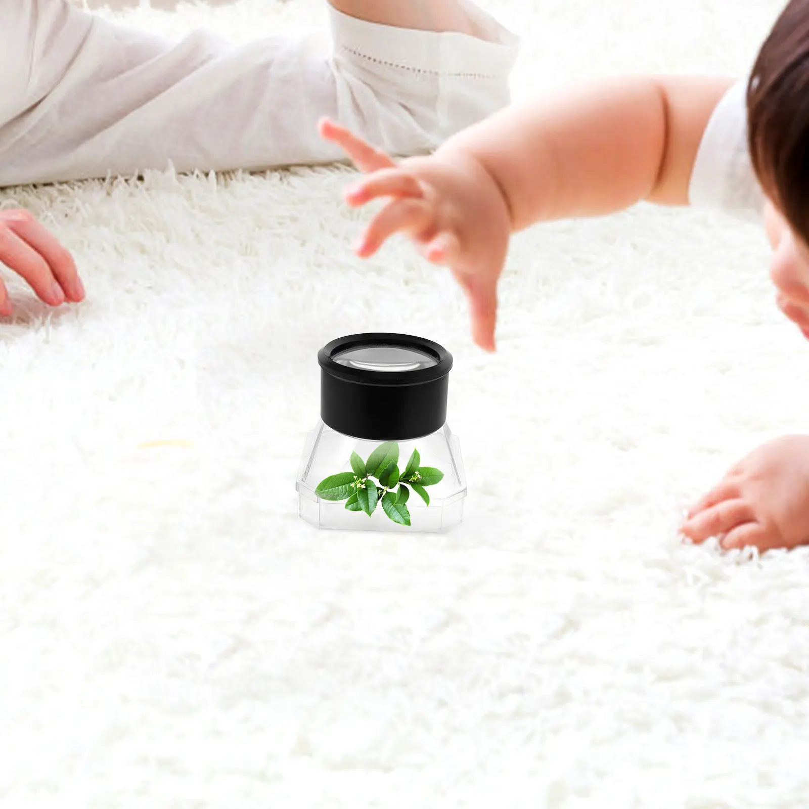 

2Pcs Bug Viewer Microscope Plastic Insect Case Outdoor Container for Catching Observing Small Bugs Flowers Leaves Educational