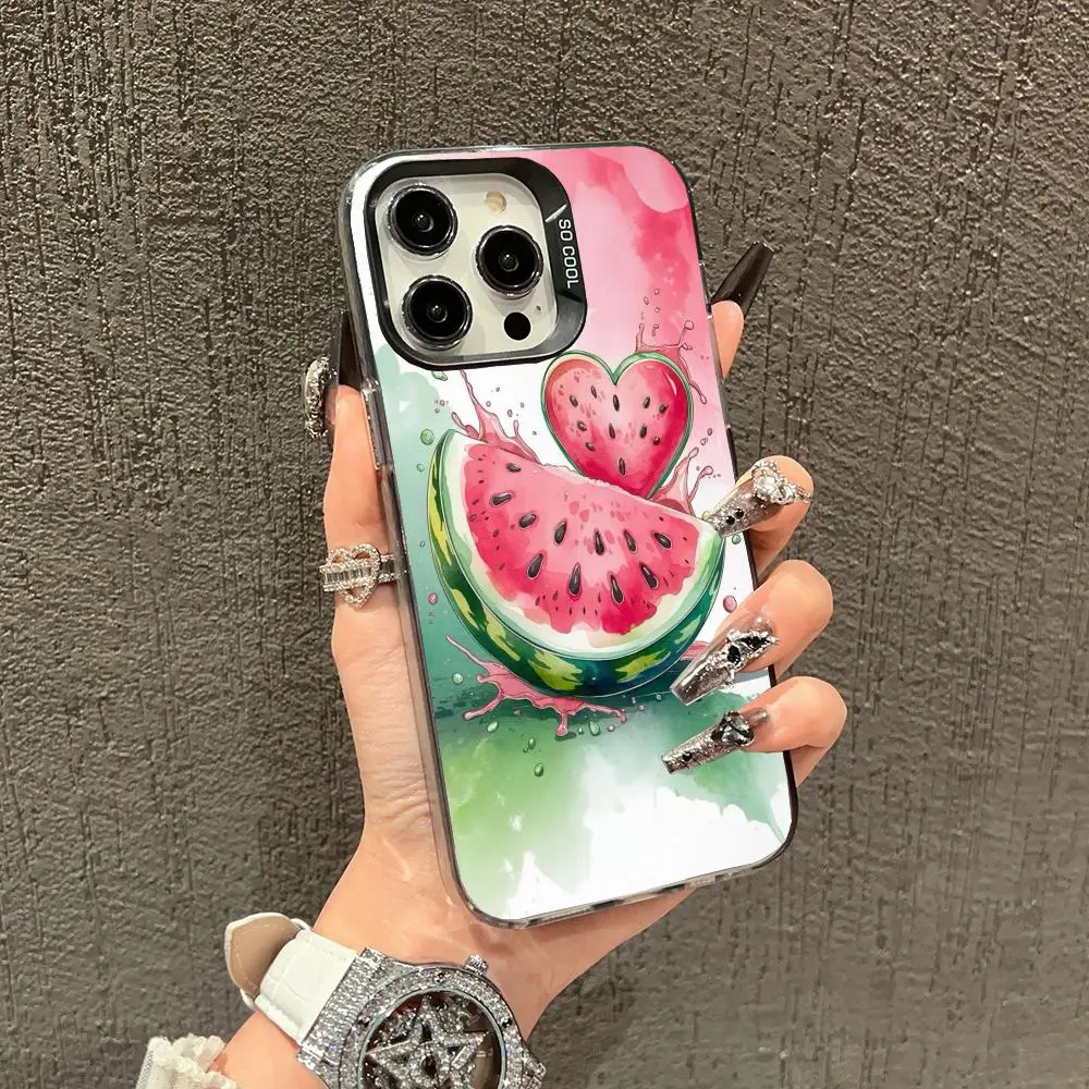 

This dreamy watermelon phone case is suitable for iPhone 17 16 15 14 13 12 11 Pro/Max/Plus anti drop and shockproof back cover