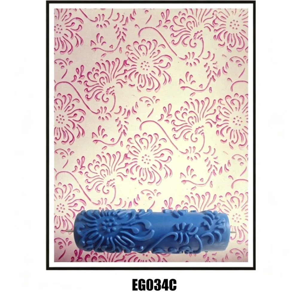 Smooth Coating Paint Roller Brush Texture Paint Tool Reusable Patterned Paint Roller Rubber Roller Fine Detailing
