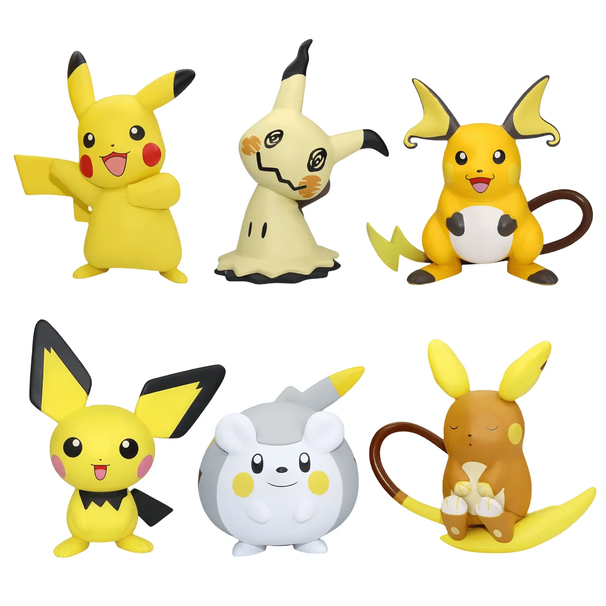 

Pokemon Lovely Series Anime Figures Pikachu Pichu Mimikyu Raichu Model Cartoon Dolls Desktop Ornament Collection Toys Kid Gifts