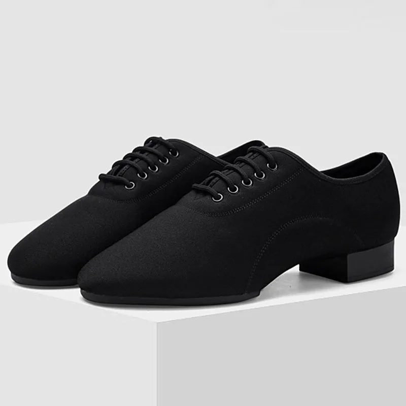 Chaussures de danse noires pour hommes, grande taille 46, chaussures de valse pour salle de danse intérieure, tango jazz, chaussures de danse modernes pour adultes, chaussures de performance latine