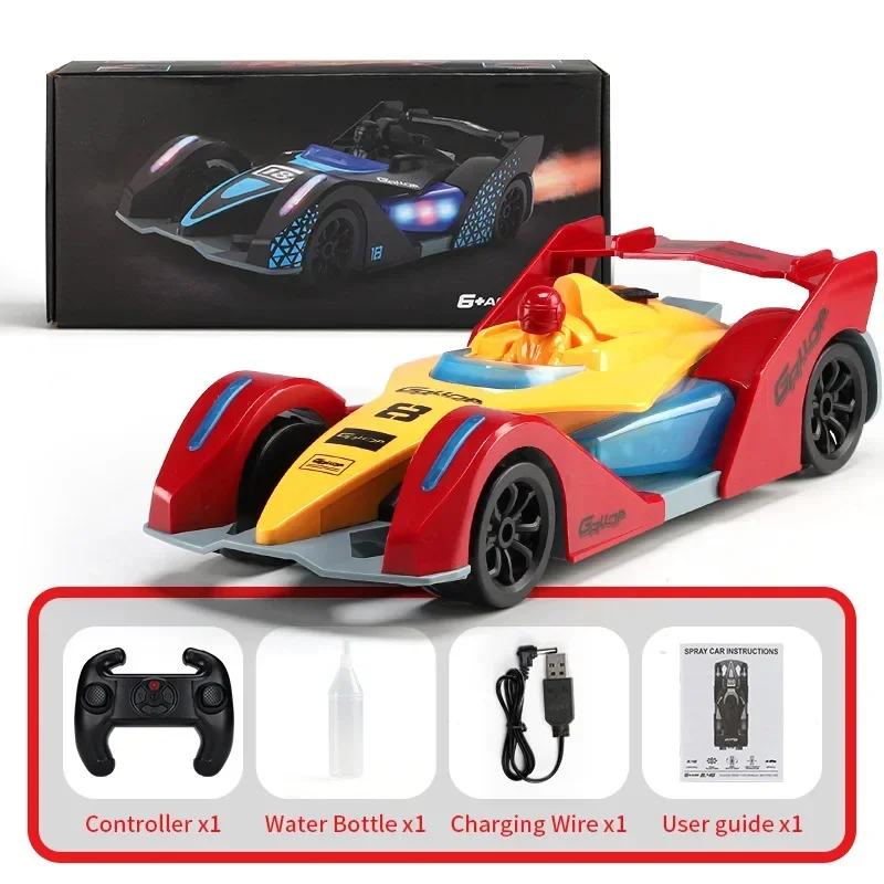 1:12 simulation F1 fart spray high-speed rc drift car,cool light&music,2.4G remote control car toy,kids toys,rc cars,funny gift