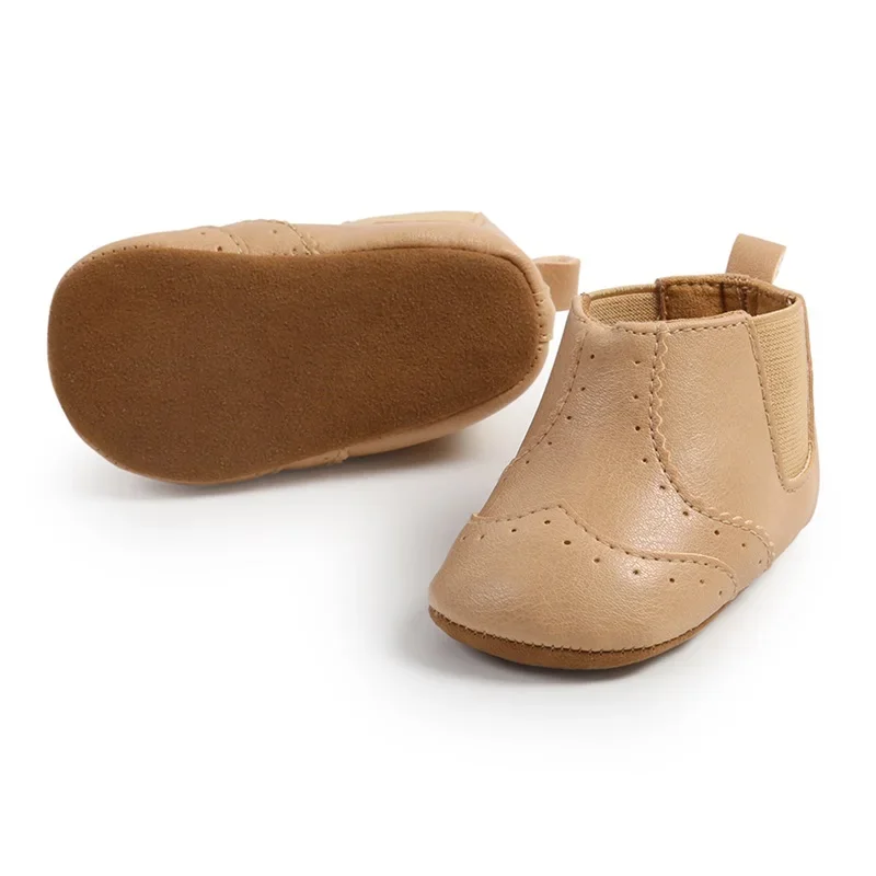 

Детские ботинки для девочек от 0 до 18 месяцев, с мягкой подошвой, нескользящие, для первых шагов, весенне-осенние кожаные ботинки для девочек