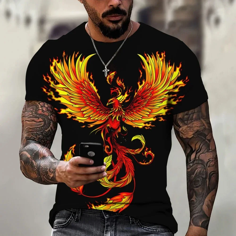 

Summer Fridays 3D Printed Phoenix Harajuku Style Quick Dry Breathable Sport Men's Plussize T-shirt Camiseta Deportiva Hombre
