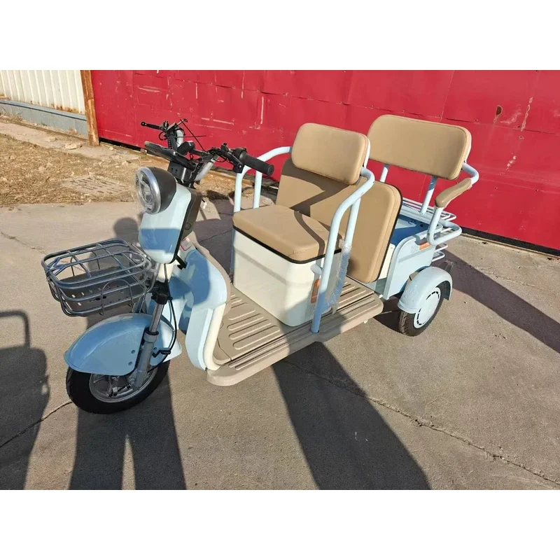 

China Cheap Two Seats Adult Three Wheel Electric Tricycle Bike With Motor for Passenger