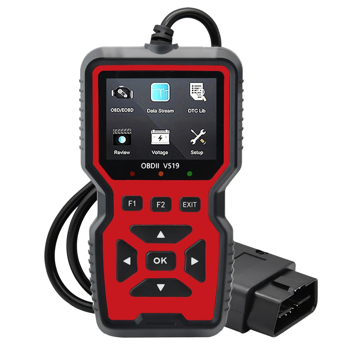 Car Fault Detector V519 Obd2 Scanner Fault Diagnosis Tester Engine System Diagnostic Tool Code Reader