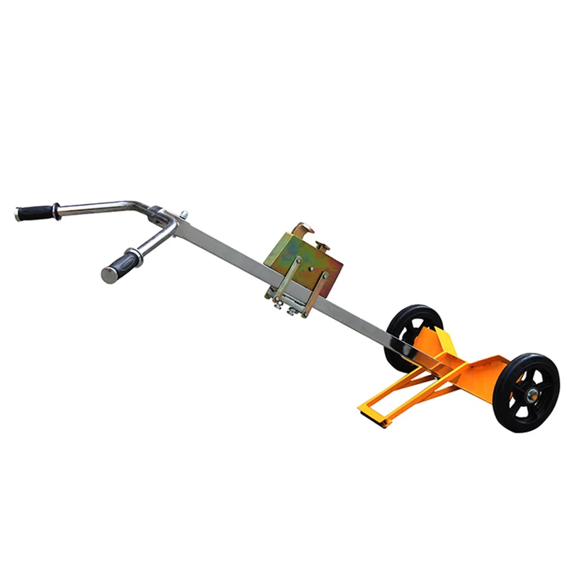 Eagle Mouth Four Wheel Oil Bucket Handling Truck Hand Pushed Inflatable Wheel Bite Mouth Oil Bucket Loading and Unloading Cart