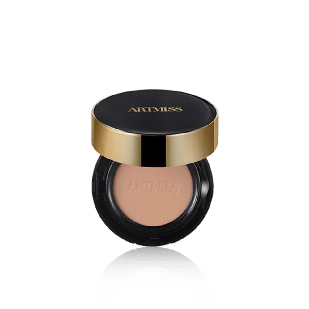 ARTMISS Double Layer Cushion Foundation concealer Makeup Nourishing Long-lasting Waterproof Moisturizing Pressed Powder Makeup