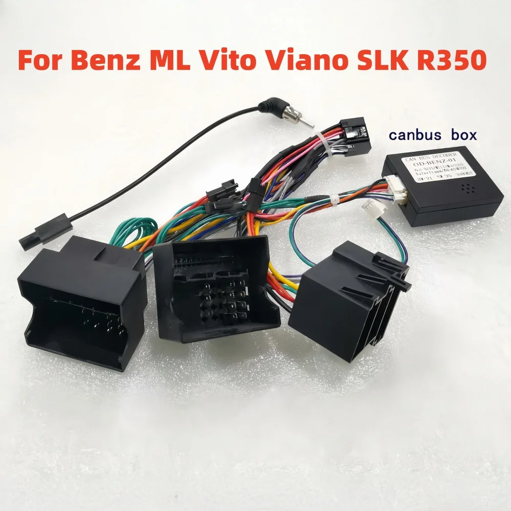 CANbus Box Adaptor Decoder For Benz B200 W169 W245 W164 R-Class W220 W203 C209 Vito SLK With 16Pin Power Wiring Harness Cable