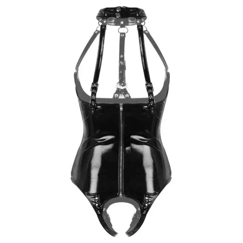 بدلة نسائية مثيرة بدون كعب ، ملابس داخلية مثيرة بدون أكمام ، بدلة نسائية لاتكس من بولي كلوريد الفينيل ، زي تيدي ، دمية ويت لاتي