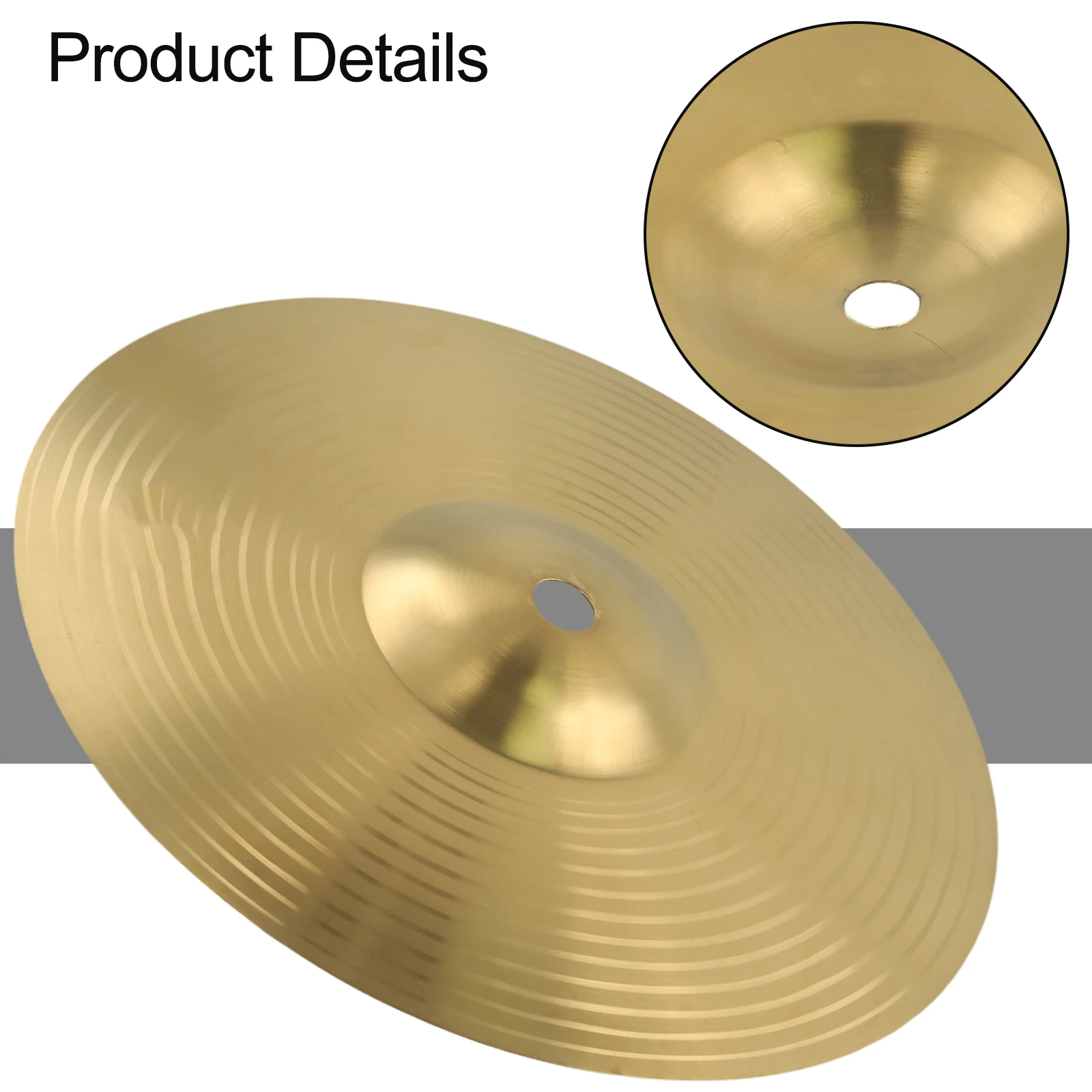 10/8 Inch Drum Brass Cymbals Percussion Splash Crash Hi-Hat Cymbal For Beginners, Professional Players Music Equipment Accessory