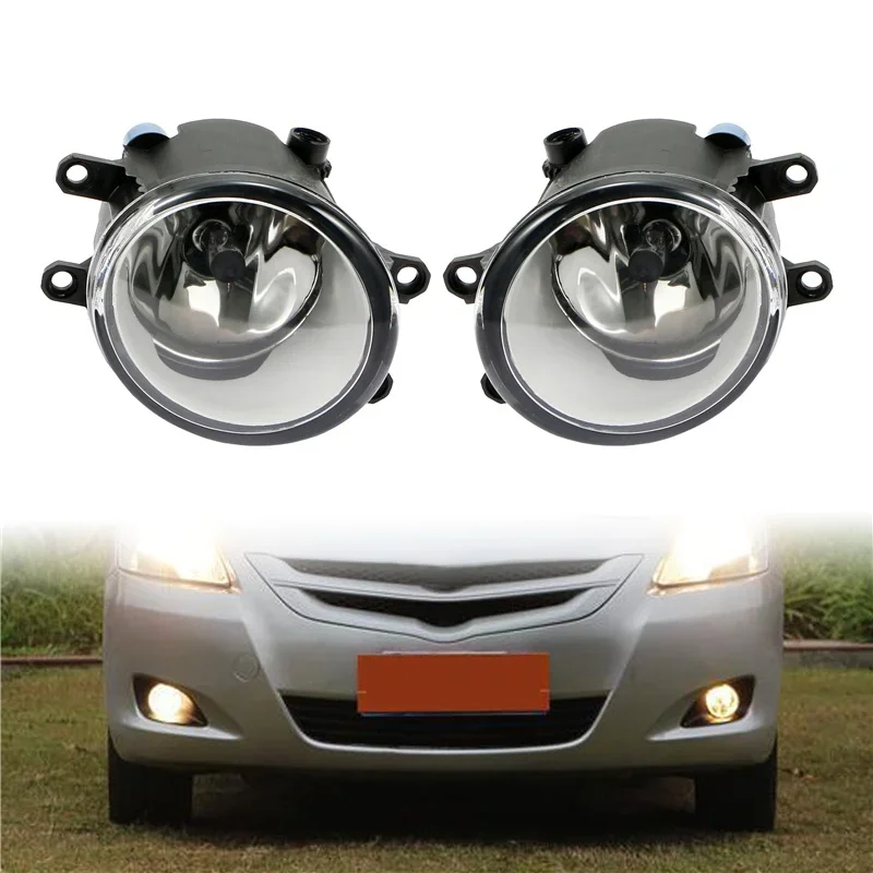 

1 Set Car ABS Front Bumper Daytime Running Driving Lamp Fog Lights Kits For Toyota Vios Yaris Sedan 2007-2013 With Switch Wiring