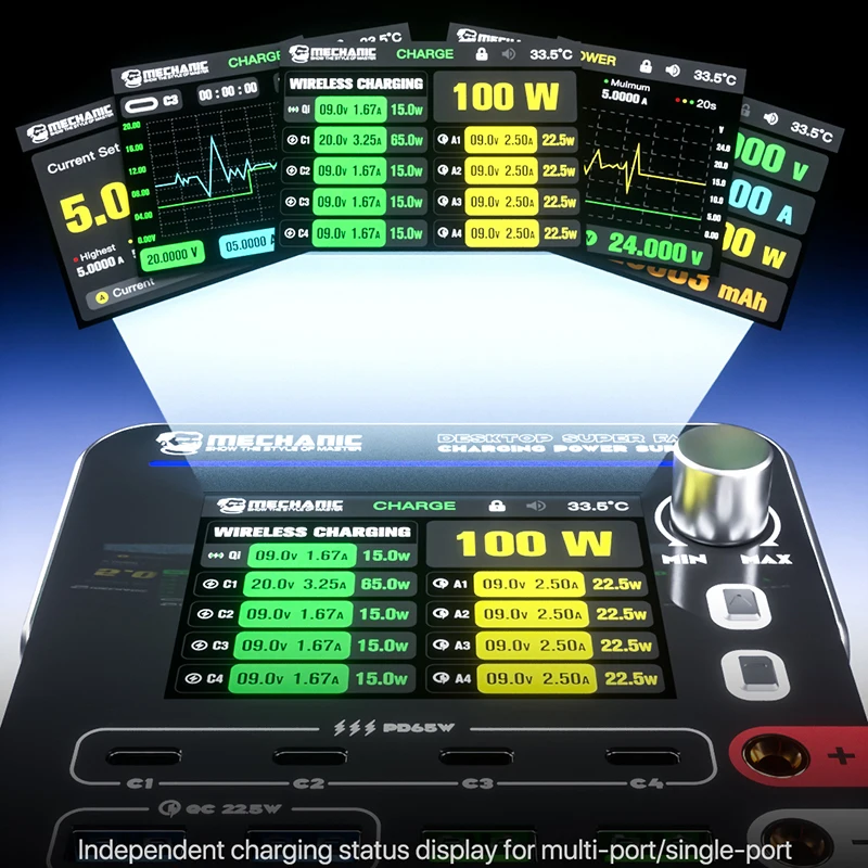 

Зарядная станция MECHANIC Power 200 с быстрой зарядкой, многопортовое быстрое зарядное устройство, порты быстрой зарядки с поддержкой нескольких протоколов