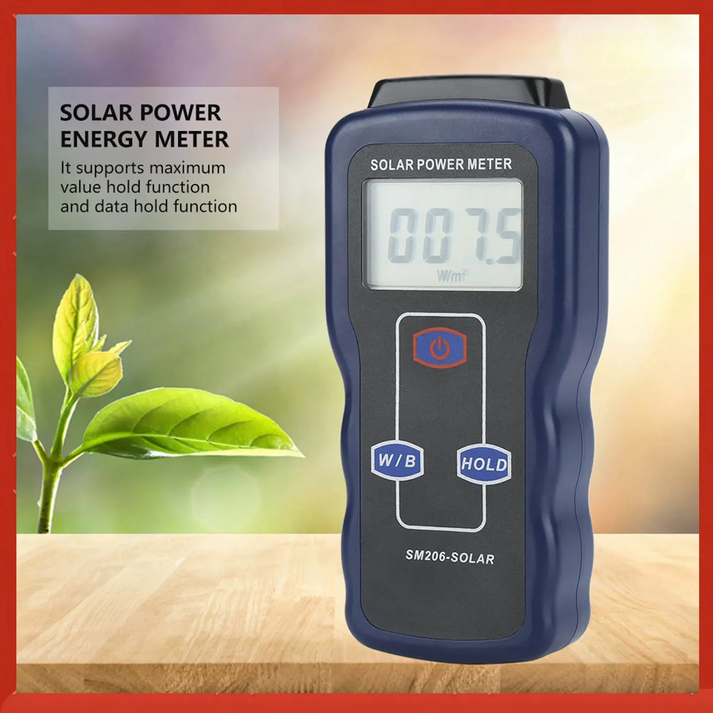 

SM206 Цифровой измеритель солнечной энергии Прибор для измерения излучения солнечного света Измеритель солнечного излучения Тестер солнечной энергии