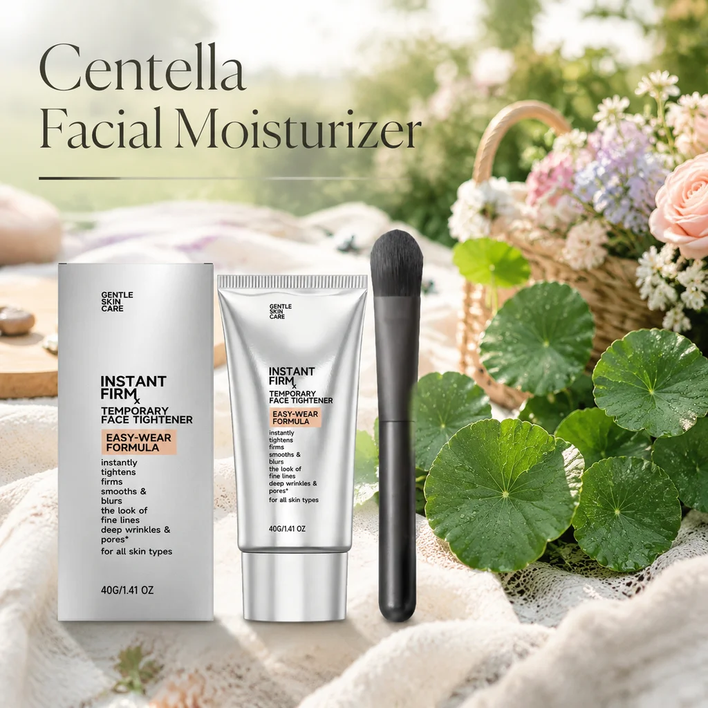 Centella Face Cream With Brush Korea Tightens Skin Deeply Hydrates Absorbs Quickly For Women Original For Oily Face Moisturizers