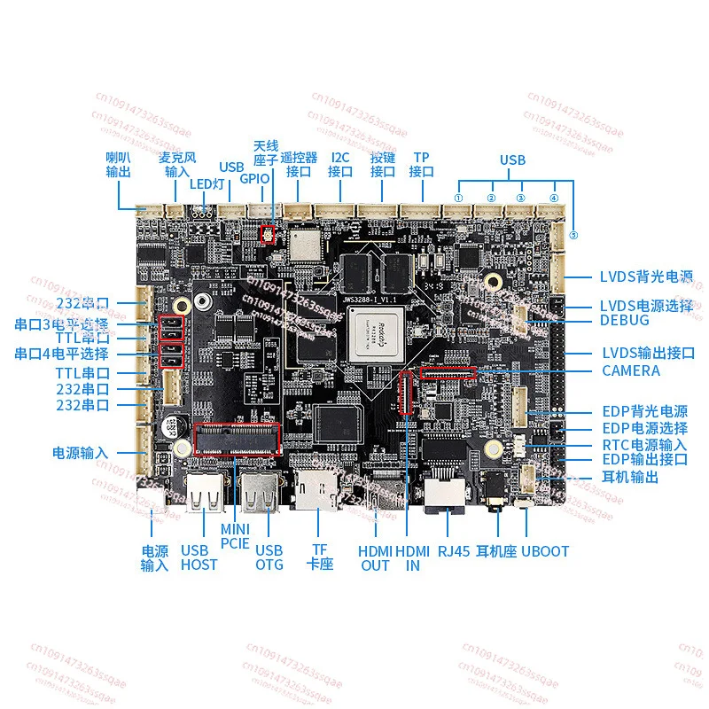 RK3288/3568/3399 اللوحة الرئيسية الصناعية التحكم الصناعي الكمبيوتر Rockchip اللوحة الرئيسية الصغيرة
