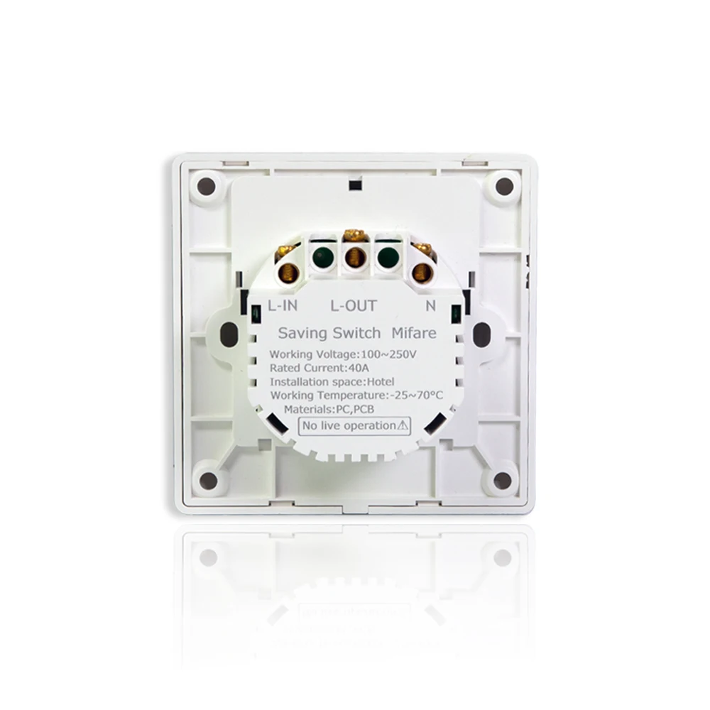 EU Type 125khz/ 13.56mhz Frequency Power Saving Switch Hotel Card Holder 110/220V 40A Switch Smart Energy Saver