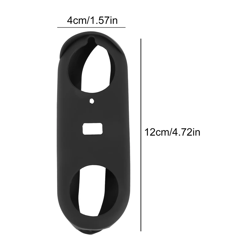 Silicone Case Designed For Google Nest Hello Doorbell Cover (Black) - Full Protection Night Vision Compatible