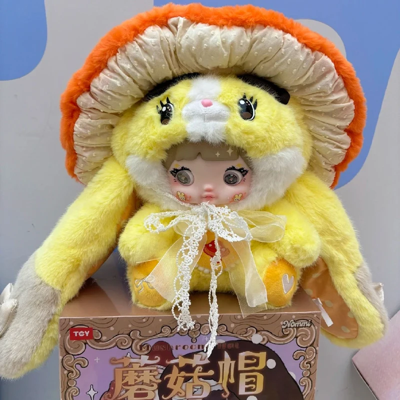 

New 100% Genuine Nommi 400% Mushroom Hat Series Blind Box Home Decoration Little Rabbit Doll Holiday Surprise Giftcute Plush Toy
