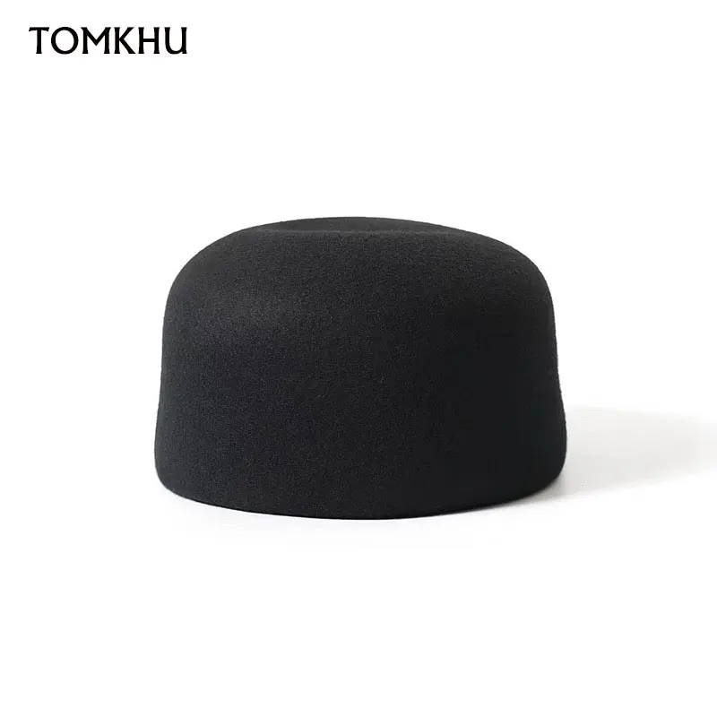 

New Trend Chapeu Women 100% Wool Beret Felt Hat Lady Winter Warm Cap White Black Fashion Designer Fedora Fascinator Painter Hat