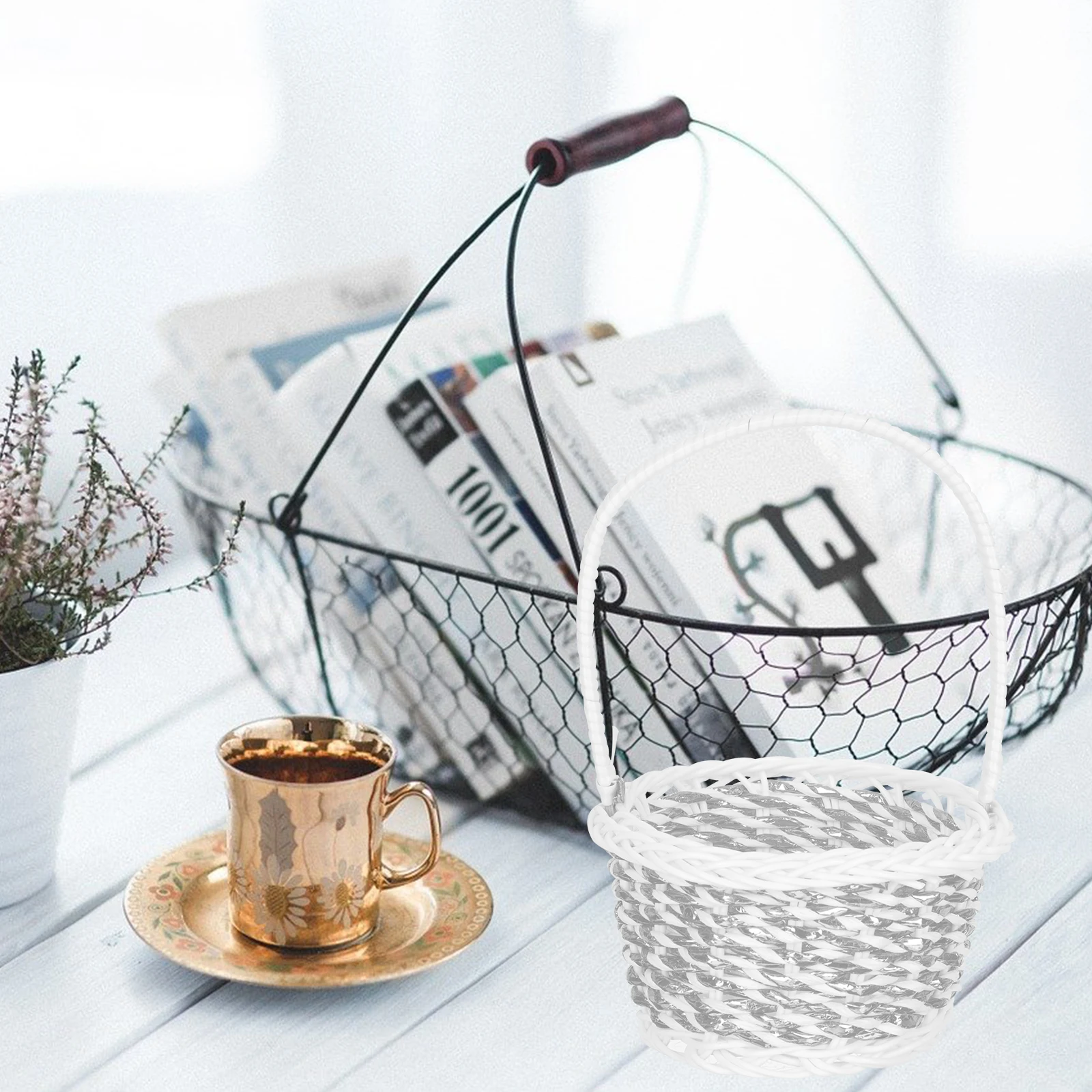 

6 Pcs Storage Basket Knitting Pantry Baskets for Decor Fruit Decorative Mini Woven Shelf Organizer Bins Handheld