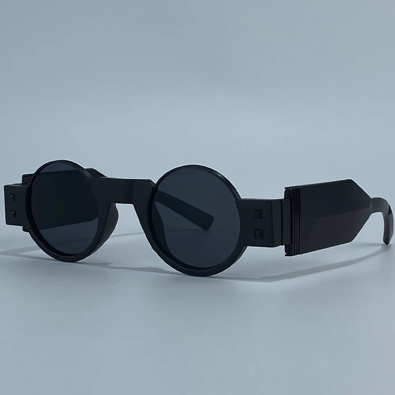 Kleine Runde Steampunk-Sonnenbrille für Herren 2026 Luxusmarke Y2K Punk Sonnenbrillen für Männer Retro Fahrbrille UV400 Schutz – Detail 13